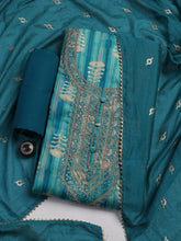 Embroidered Cotton Blend Unstitched Suit Piece With Dupatta